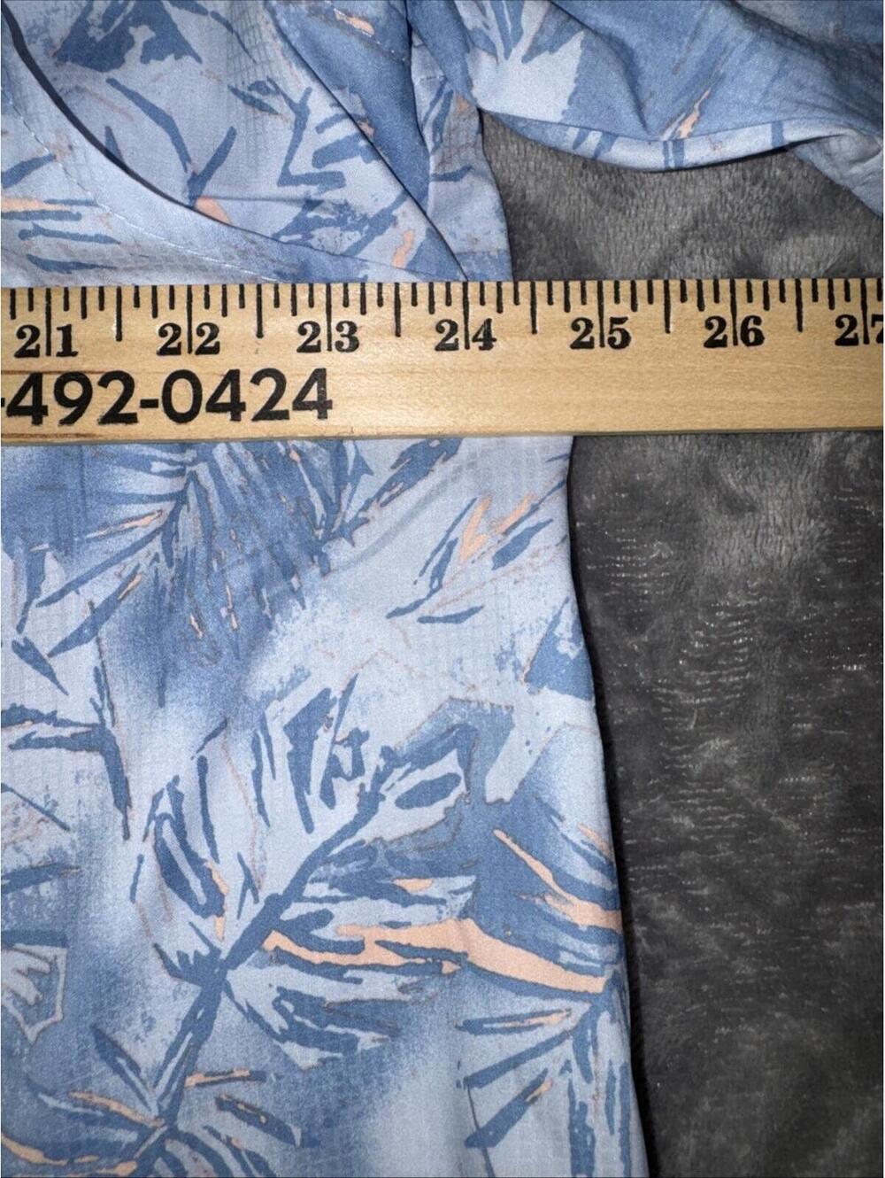 COLUMBIA Mens XL Utilize Short Sleeve Shirt Patterned Blue Omni-Wick Vented Logo - Picture 6 of 8
